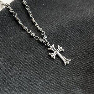 Silver Gothic Cross Chain Necklace